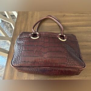Antonio Melani Brown Croc Leather Bag with dust bag